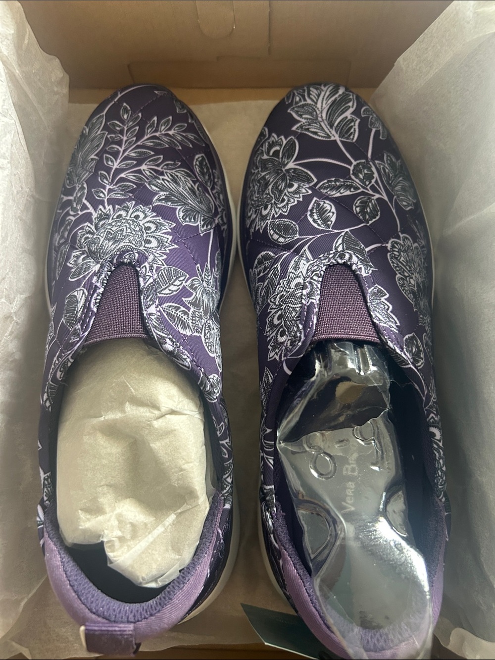 Vera Bradley Purple Floral Slip-On Sneakers